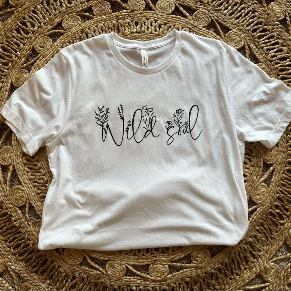 Bella Canvas White Graphic Tee with Wild Soul
Brand New